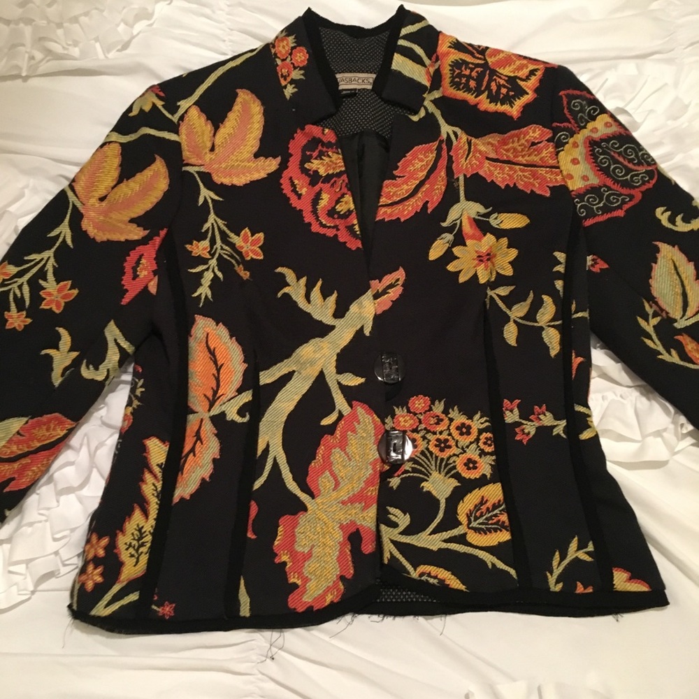 Black and Floral Blazer